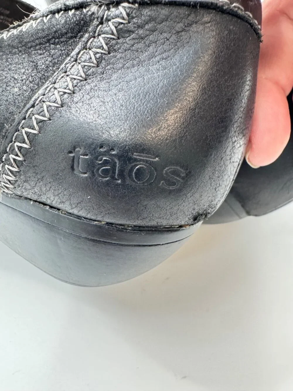 Taos Black Leather Virtue Mary Jane Shoes Womens Size 7 US / 38 EU With Adjustab - Picture 9 of 11